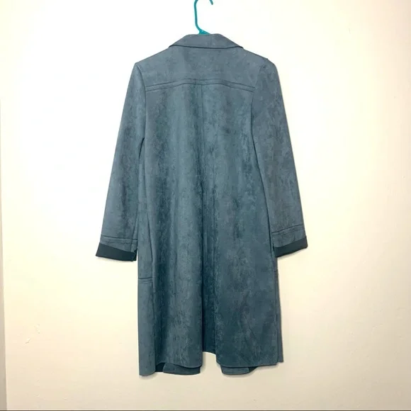 Zara blue suede coat - Picture 2 of 6